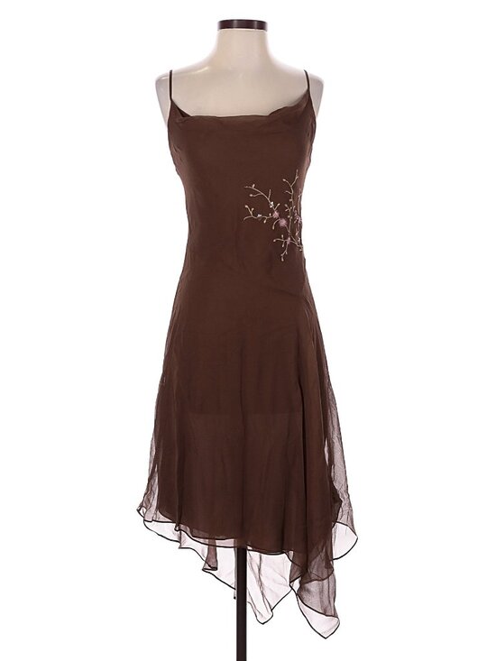 BCBGMaxAzria Dresses & Skirts - Silk Embroidered Sequin Slip Dress Y2K VINTAGE FAIRYCORE BOHO RARE